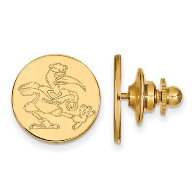 University of Miami Lapel Pin 14k Yellow Gold 4Y052UMF, MPN: 4Y052UMF, 886774884479