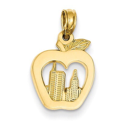 New York Skyline in Apple Pendant 14k Gold D4083, MPN: D4083, 637218107964