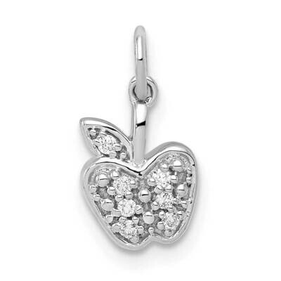 Apple Charm 14k White Gold Diamond PM5195-004-WA, MPN: PM5195-004-WA, 843642041297