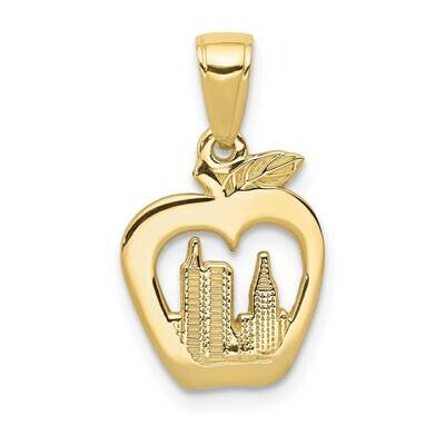 New York Skyline In Apple Pendant 10k Gold 10D4083, MPN: 10D4083,