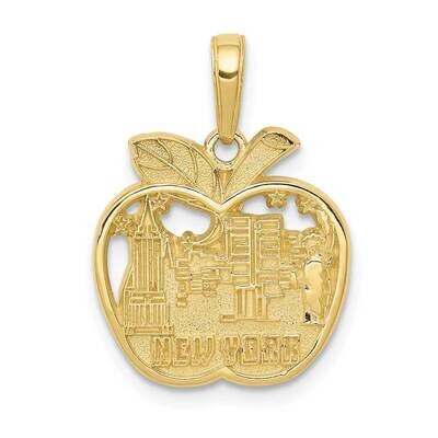 New York City Skyline In Apple Pendant 10k Gold 10C3076, MPN: 10C3076,