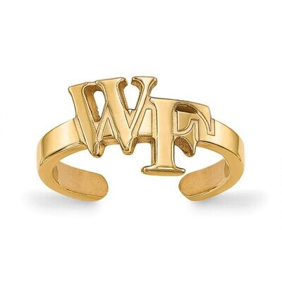 Wake Forest University Toe Ring Gold-plated Silver GP023WFU, MPN: GP023WFU, 886774927879