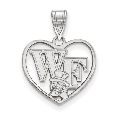 Wake Forest University Pendant in Heart Sterling Silver SS049WFU, MPN: SS049WFU, 886774720500
