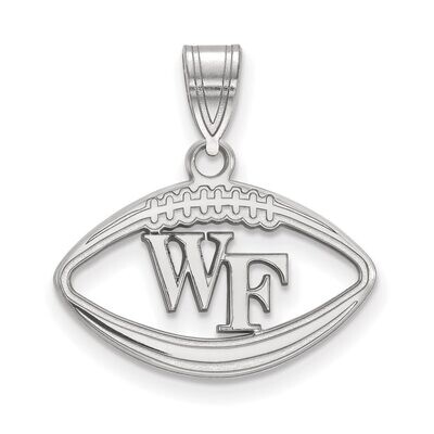 Wake Forest University Pendant in Football Sterling Silver SS012WFU, MPN: SS012WFU, 886774720463