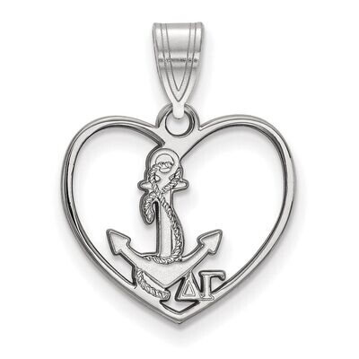 Delta Gamma Heart Pendant Sterling Silver SS040DG, MPN: SS040DG, 886774608440