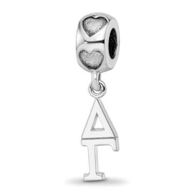 Delta Gamma Vertical Letter on Heart Sterling Silver Rhodium-plated DG005BD2-SS, MPN: DG005BD2-SS, …