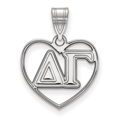 Delta Gamma Heart Pendant Sterling Silver SS008DG, MPN: SS008DG, 886774600123