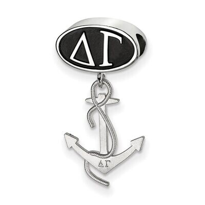 Delta Gamma Oval Bead with Anchor Dangle Sterling Silver DG004BD-SS, MPN: DG004BD-SS, 634401956118