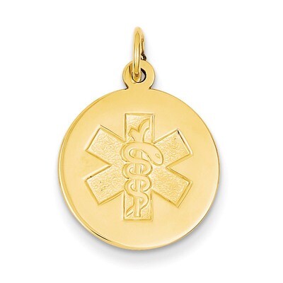 Medical Jewelry Unenameled Pendant 14k Gold XM407N, MPN: XM407N, 883957139524