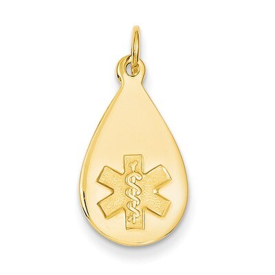 Medical Jewelry Unenameled Pendant 14k Gold XM404N, MPN: XM404N, 883957139456