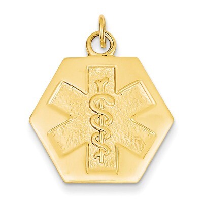 Medical Jewelry Unenameled Pendant 14k Gold XM31N, MPN: XM31N, 883957131511