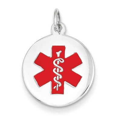 Medical Jewelry Pendant 14k White Gold XM445, MPN: XM445, 883957140766