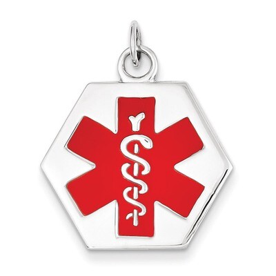 Medical Jewelry Pendant 14k White Gold XM442, MPN: XM442, 883957140179