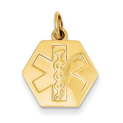 Non-enameled Medical Jewelry Pendant 14k Gold XM36N, MPN: XM36N, 883957133096