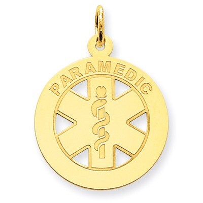Medium Paramedic Medical Pendant 14k Gold YC516, MPN: YC516, 883957972121