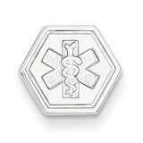 Non-enameled Medical Jewelry Pendant 14k White Gold XM456N, MPN: XM456N, 883957140971