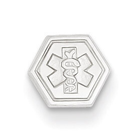 Non-enameled Medical Jewelry Pendant 14k White Gold XM455N, MPN: XM455N, 883957140964