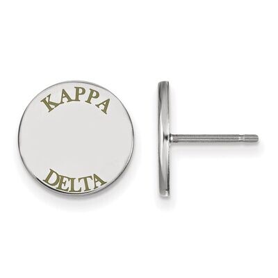 Kappa Delta Enameled Post Earrings Sterling Silver SS020KD, MPN: SS020KD, 886774603292