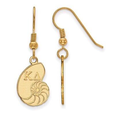 Kappa Delta Medium Dangle Earrings Gold-plated Silver GP037KD, MPN: GP037KD, 886774938851
