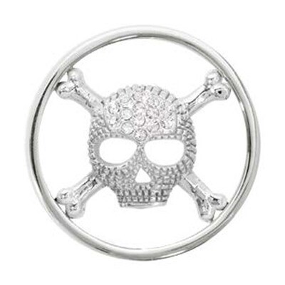 Nikki Lissoni Sparkling Skull Silver-Plated 33mm Coin C1267SM, MPN: C1267SM, 8718627466643