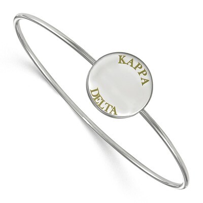 Kappa Delta Enameled Slip-on Bangle Sterling Silver SS021KD-8, MPN: SS021KD-8, 191101101878