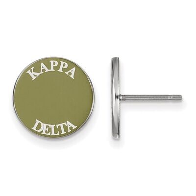 Kappa Delta Enameled Post Earrings Sterling Silver SS019KD, MPN: SS019KD, 886774603032