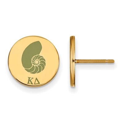 Kappa Delta Enameled Post Earrings Gold-plated Silver GP047KD, MPN: GP047KD, 886774945798
