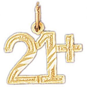 Dazzlers Jewelry 21+ Plus Pendant Necklace Charm Bracelet in Yellow, White or Rose Gold 9688, MPN: …