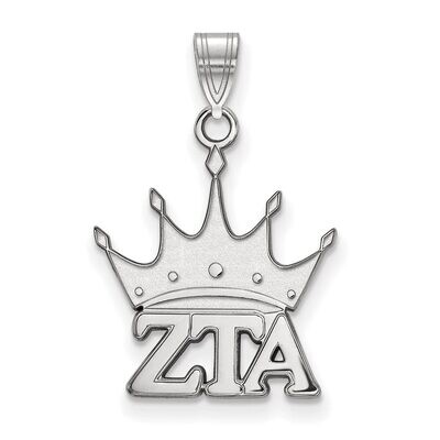 Zeta Tau Alpha Small Pendant Sterling Silver SS035ZTA, MPN: SS035ZTA, 886774607276