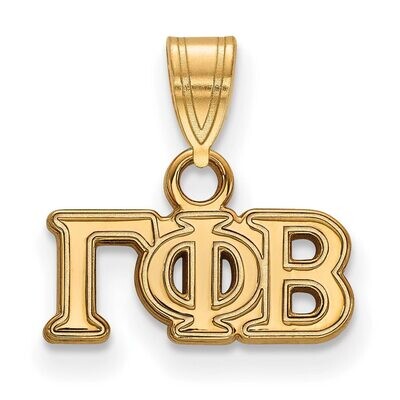 Gamma Phi Beta Small Pendant Gold-plated Silver GP002GPB, MPN: GP002GPB, 886774892665
