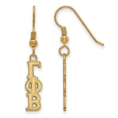 Gamma Phi Beta Small Dangle Earrings Gold-plated Silver GP026GPB, MPN: GP026GPB, 886774929620