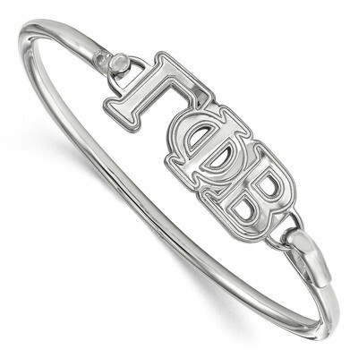 Gamma Phi Beta Small Hook and Clasp Bangle Sterling Silver SS009GPB-8, MPN: SS009GPB-8, 191101101489