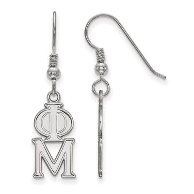 Phi Mu Dangle Medium Earrings Sterling Silver SS004PHM, MPN: SS004PHM, 886774599168