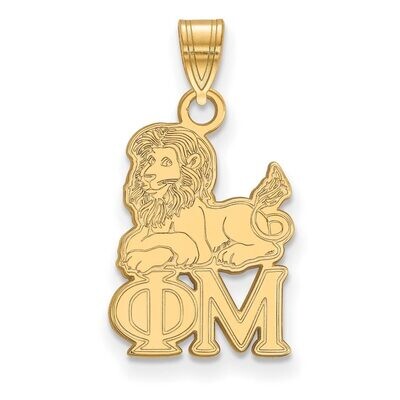Phi Mu Small Pendant Gold-plated Silver GP035PHM, MPN: GP035PHM, 886774937458