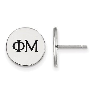 Phi Mu Enameled Post Earrings Sterling Silver SS033PHM, MPN: SS033PHM, 886774606705