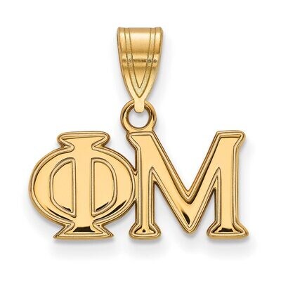Phi Mu Medium Pendant Gold-plated Silver GP003PHM, MPN: GP003PHM, 886774896052