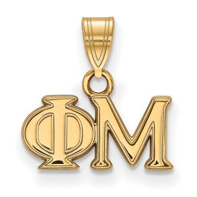 Phi Mu Small Pendant Gold-plated Silver GP002PHM, MPN: GP002PHM, 886774893242