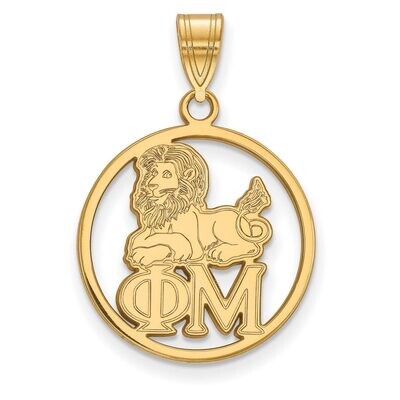 Phi Mu Small Circle Pendant Gold-plated Silver GP041PHM, MPN: GP041PHM, 191101102271