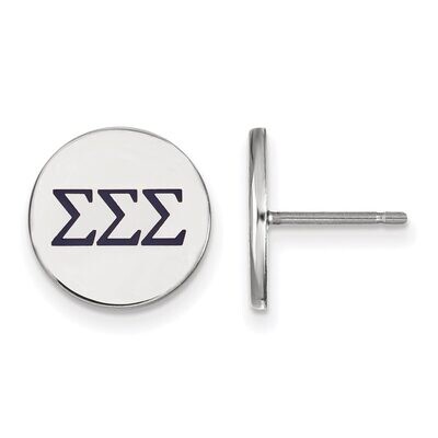 Sigma Sigma Sigma Enameled Post Earrings Sterling Silver SS032SSS, MPN: SS032SSS, 886774606477