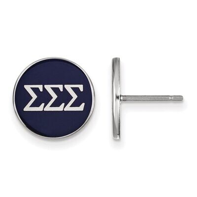 Sigma Sigma Sigma Enameled Post Earrings Sterling Silver SS031SSS, MPN: SS031SSS, 886774606217
