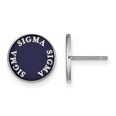 Sigma Sigma Sigma Enameled Post Earrings Sterling Silver SS019SSS, MPN: SS019SSS, 886774603094