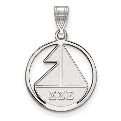 Sigma Sigma Sigma Small Circle Pendant Sterling Silver SS041SSS, MPN: SS041SSS, 886774608815