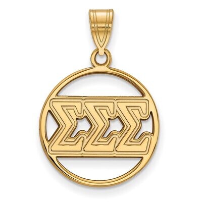 Sigma Sigma Sigma Small Circle Pendant Gold-plated Silver GP011SSS, MPN: GP011SSS, 886774913148