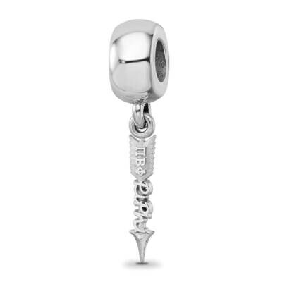 Pi Beta Phi Arrow on Bead Sterling Silver Rhodium-plated PBP003BD1-SS, MPN: PBP003BD1-SS, 634401955…