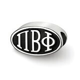 15.25Mm Pi Beta Phi Oval Letters Bead Sterling Silver PBP002BD-SS, MPN: PBP002BD-SS, 634401948076