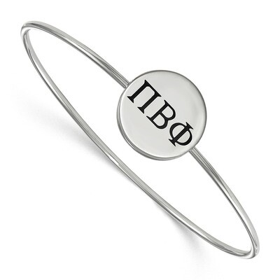 Pi Beta Phi Enameled Slip-on Bangle Sterling Silver SS025PBP-8, MPN: SS025PBP-8, 191101102820