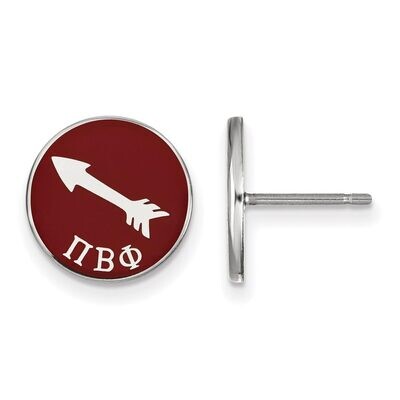 Pi Beta Phi Enameled Post Earrings Sterling Silver SS046PBP, MPN: SS046PBP, 886774610078