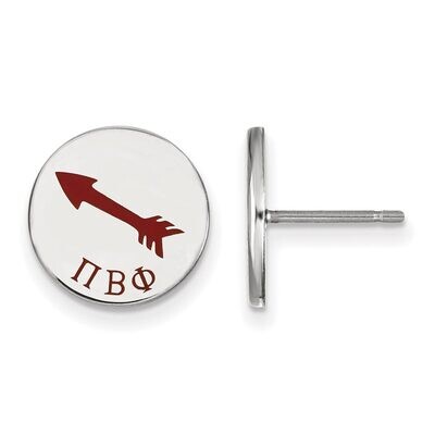 Pi Beta Phi Enameled Post Earrings Sterling Silver SS047PBP, MPN: SS047PBP, 886774610337