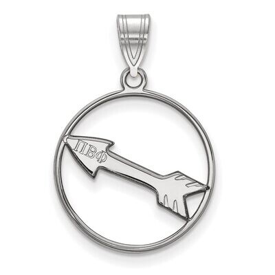 Pi Beta Phi Small Circle Pendant Sterling Silver SS041PBP, MPN: SS041PBP, 886774608778