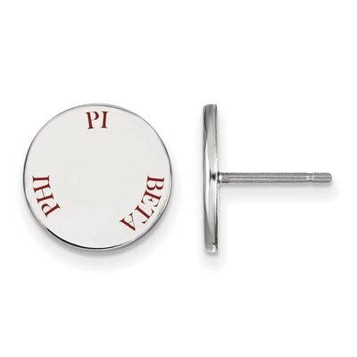 Pi Beta Phi Enameled Post Earrings Sterling Silver SS020PBP, MPN: SS020PBP, 886774603315
